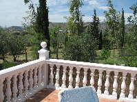 Views from sun terrace onto garden