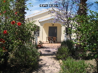 Entrance with porch of guest villa