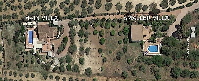 Aerial view of both villas