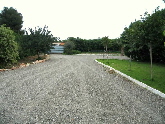 Driveway with gated entrance